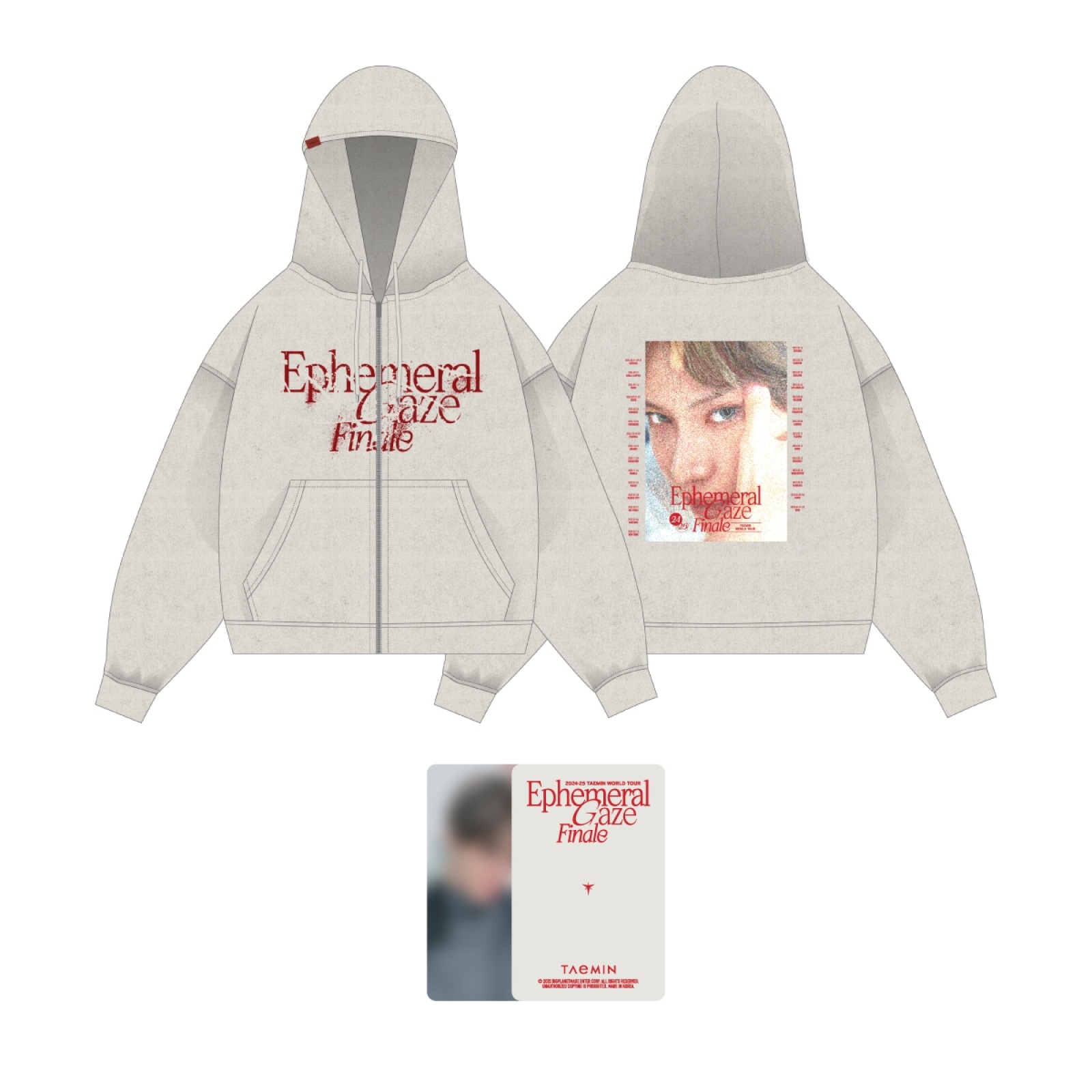 SHINee TAEMIN HOODIE ZIP-UP - 2024-25 TAEMIN WORLD TOUR [Ephemeral Gaze] Finale OFFICIAL MD