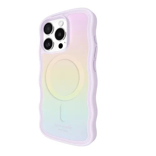 ケイト・スペード ニューヨーク KS054434 Wavy MagSafe iPhone 16 Pro用ケース Opal Iridescent クリア・パープル系 7,369円