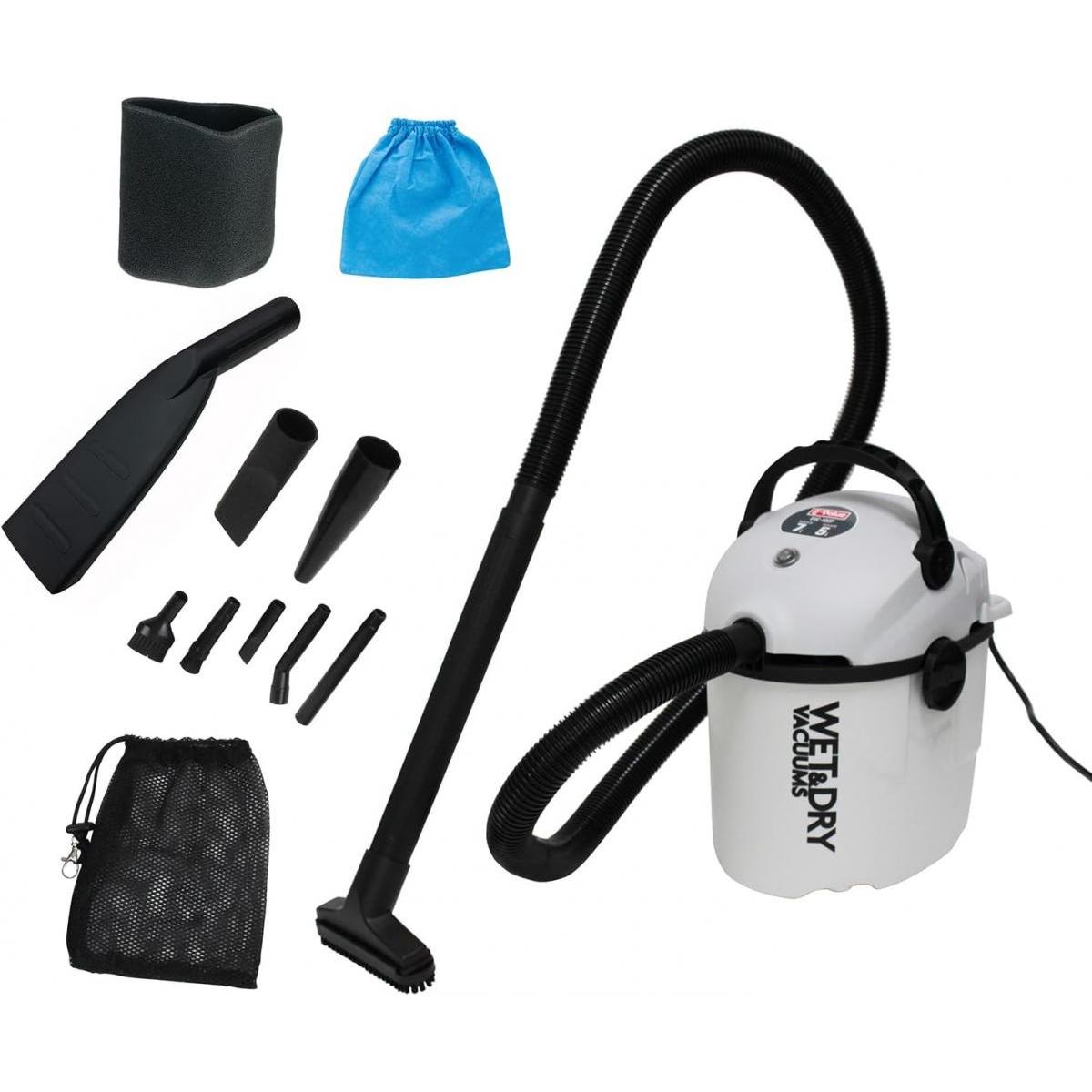 E-Value 乾湿両用掃除機 10L EVC-100P 小型 樹脂タンク コンパクト 掃除機 クリーナー 乾湿両用 乾湿