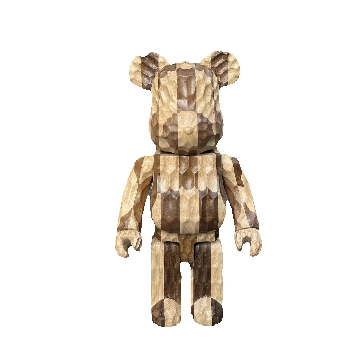 ベアブリック 400% フラグメント ライトニング ウェーブ ストレート パターン チェッカーボード ベア 高さ28cm ハンドメイド コレクション デスクトップ フィギュア