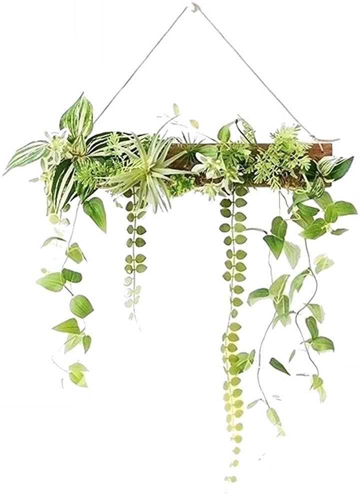 ウォールグリーン 壁掛け フェイク 50cmx40cm フック付き フェイクグリーン 観葉植物 木(壁掛け 木)