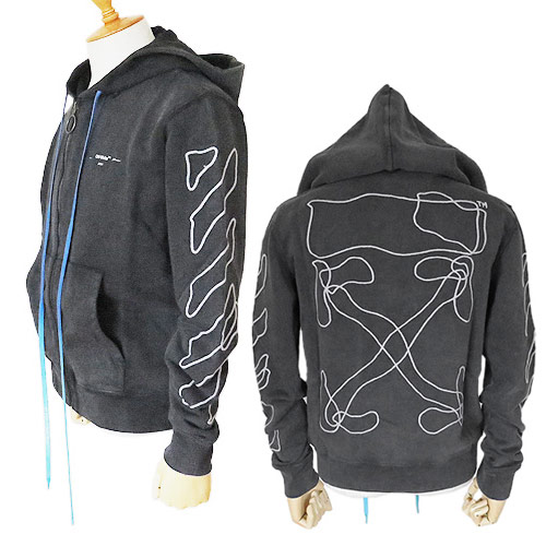 パーカー スウェット 長袖 メンズ コットン ブラック OMBE001F19E30011 1001