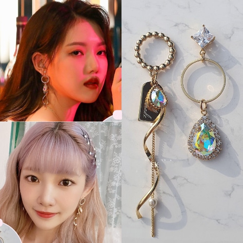 [ヨジャチングのイェリン着用イヤリング] Over The Rainbow Earrings 韓国人気女性アイドル着用 韓国アイドルピアス 韓国女性アクセサリー