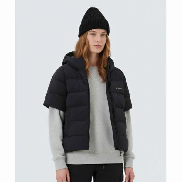SNOWPEAK APPAREL ランドエア 女性 半袖フード 軽量ジャケット S25WWGDJ01 ブラック