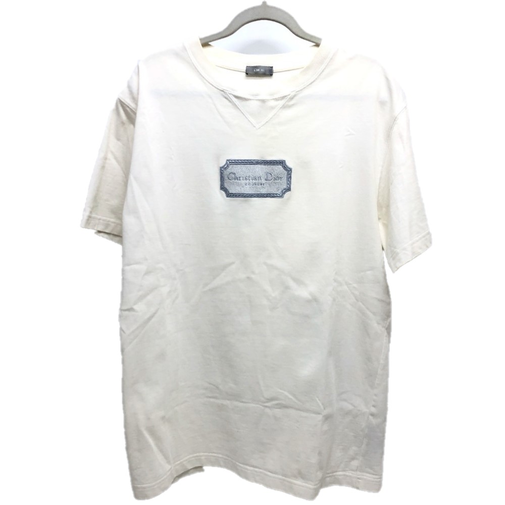 半袖Ｔシャツ 243J685B0 ロゴエンブロイダリー アパレル トップス 半袖 Tシャツ コットン ホワイト