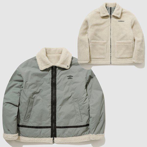 リバーシブルフリースウーブンスポーティムートンジャケットUP421CPJN2 GKA