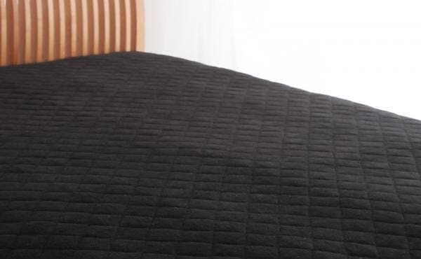 20色から選べる！ザブザブ洗えて気持ちいい！コットンタオルのパッド/シーツ [パッド一体型ボックスシーツのみ] クイーン サイレントブラック