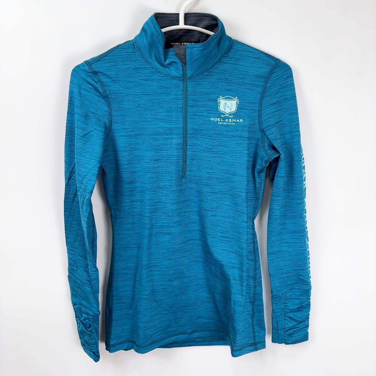 【中古・未使用品】NOEL ASMAR ノエルアスマール ハーフジップ ストレッチ 長袖 ライディングシャツ ロングスリーブ XS AE1745 レディース 乗馬 馬術