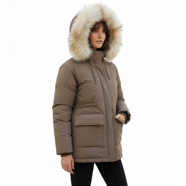 SNOWPEAK APPAREL リサイクルキルティング 女性用パンツ S24WWFPT03 ベージュ