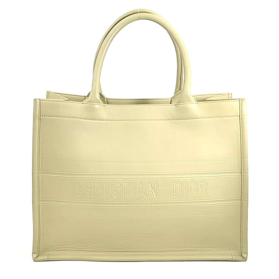 クリスチャンディオール Christian Dior ハンドバッグ ブックトート ミディアム レザー ベージュ レディース e59211 127,500円