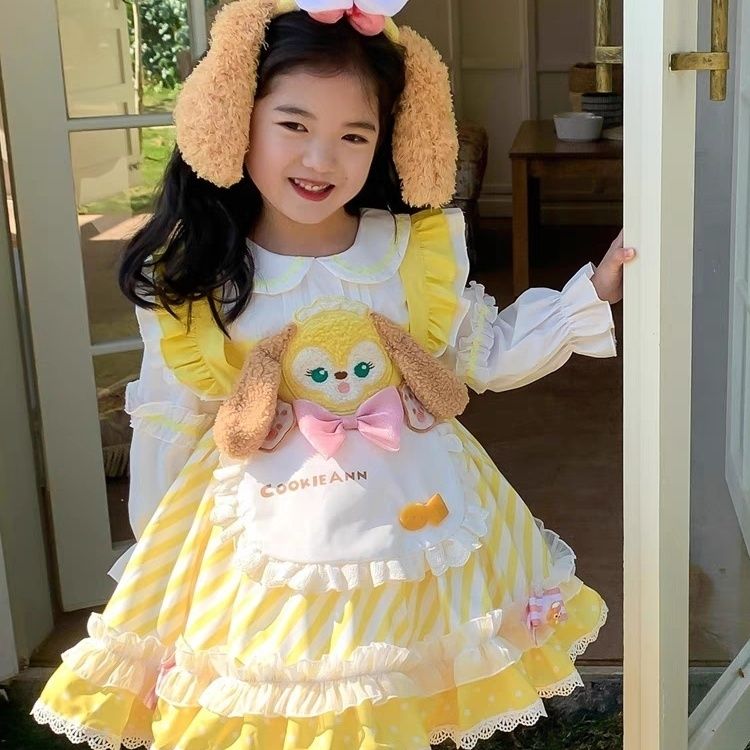 2024ロリータシェフドッグケーキキッズディズニー可埼安キャラクターワンピース女の子プリンセススカート