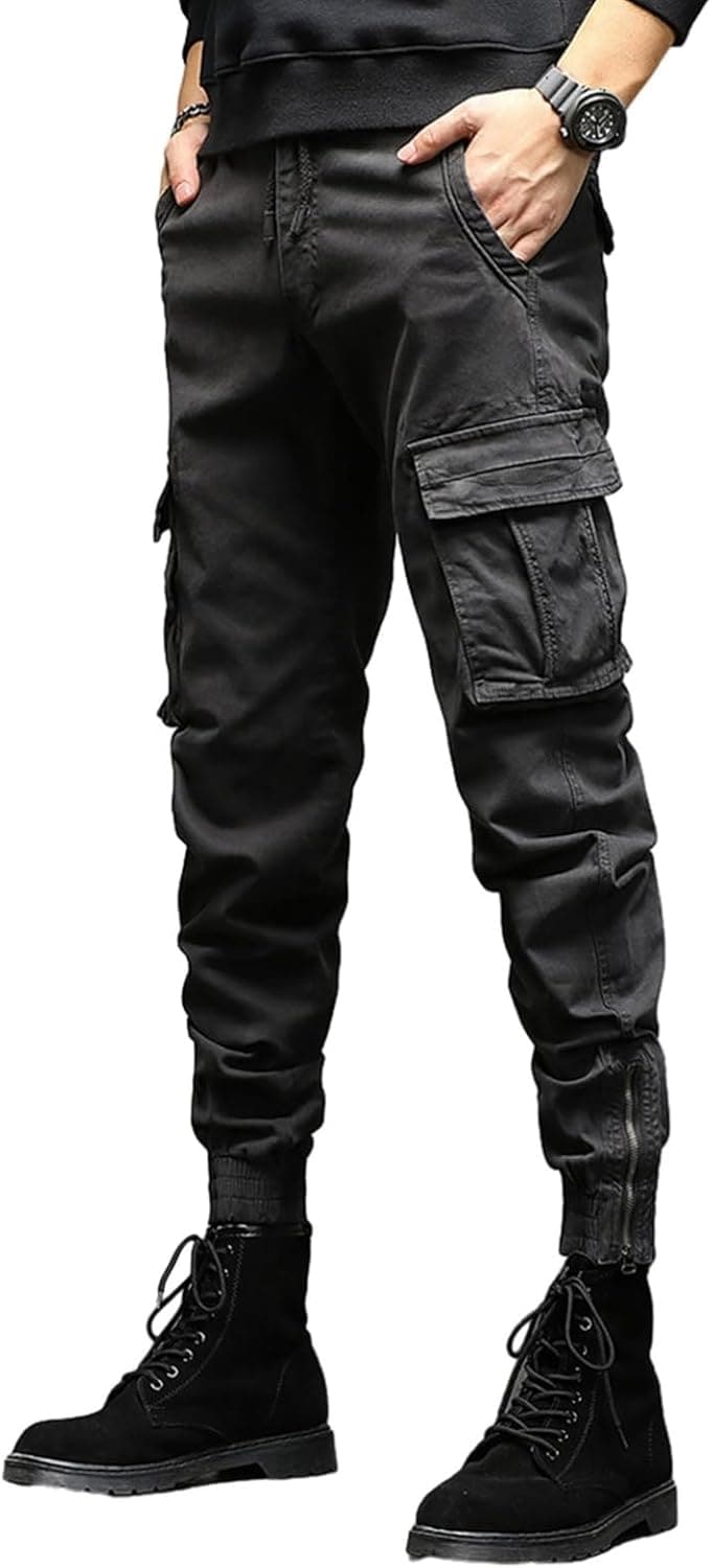 カーゴパンツ 作業パンツ メンズ オーバーサイズ 調整紐 ロングパンツ テーパード ポケット付き 袴パンツ ボトムス 通気性 薄手 快適 男性用 個性 韓国ファッション Y2K 原宿 V系
