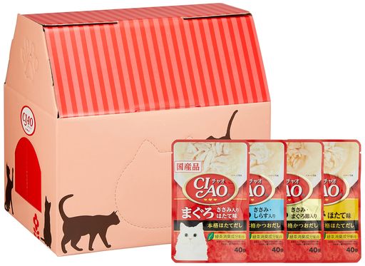 FIGARO(フィガロ) CIAOパウチ まぐろ・ささみバラエティ 40G×48袋 猫用 ウェットフード 4,285円
