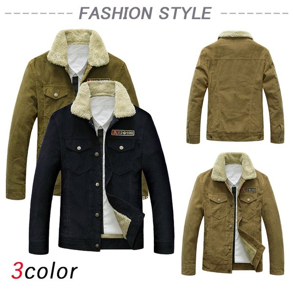 ミリタリージャケット メンズ 裏起毛 加絨 防寒着 大きいサイズ コート長袖 冬物
