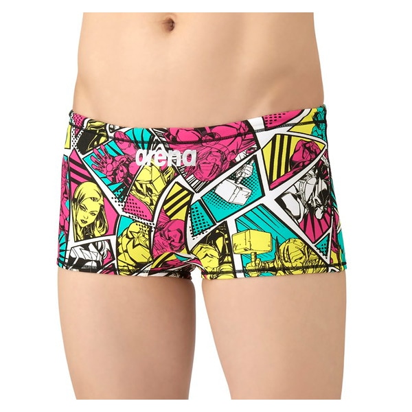 アリーナ 水泳 メンズ トレーニングスパッツ(ショートレッグ) グリーン×ピンク S AS5FWM51M GRPK 7,972円