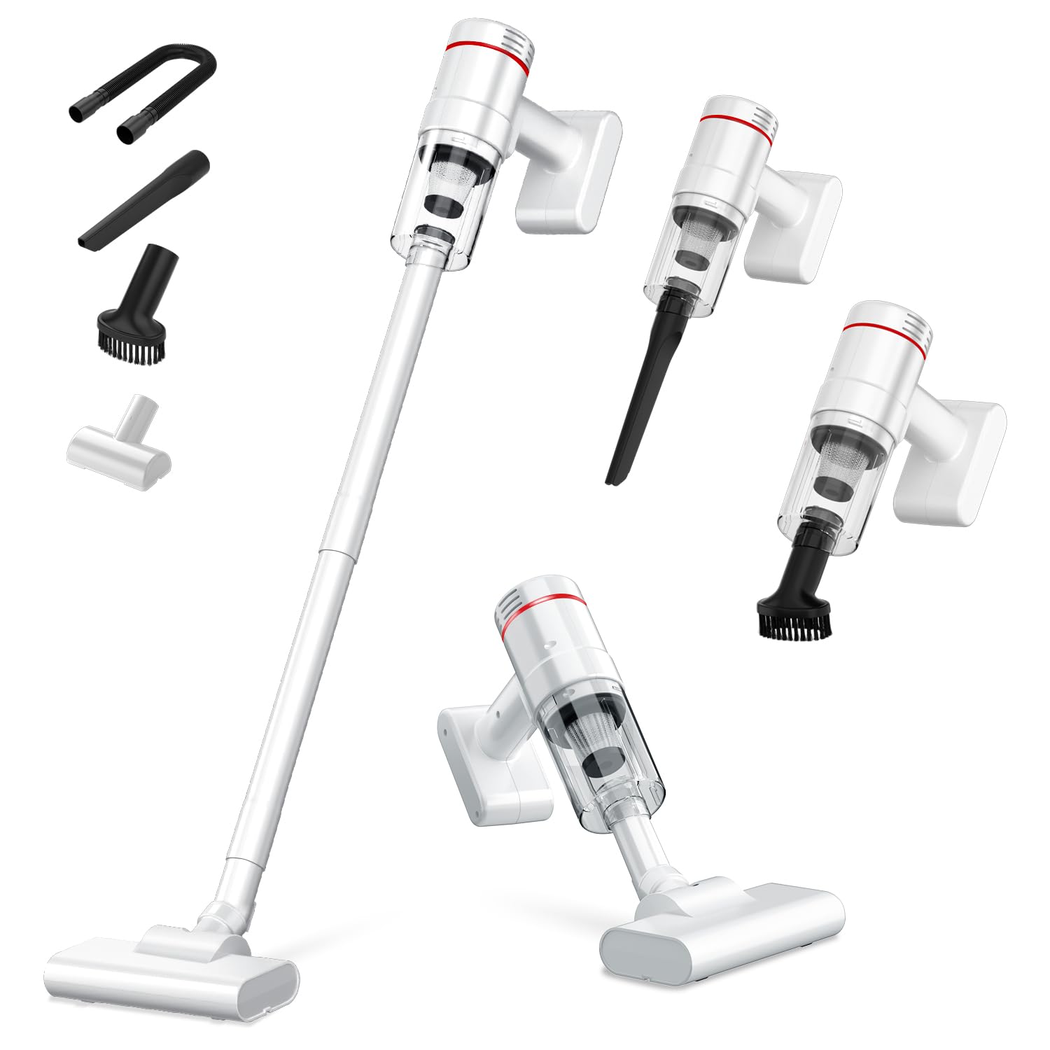 【2026進級版&15000pa 超強力吸引&超軽量0.6kg】 掃除機 コードレス Type-C充電式 35分間連続稼働 コードレス掃除機 2way スティッククリーナー ハンディクリーナー 5種類