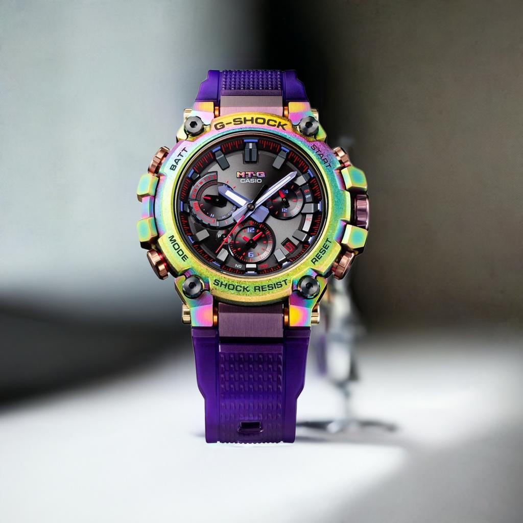 カシオ CASIO G-SHOCK ジーショック 国内正規品 日本製 MT-G Bluetooth搭載 電波ソーラー MTG-B3000PRB-1AJRメンズ メンズ腕時計 オーロラオーバルをコン