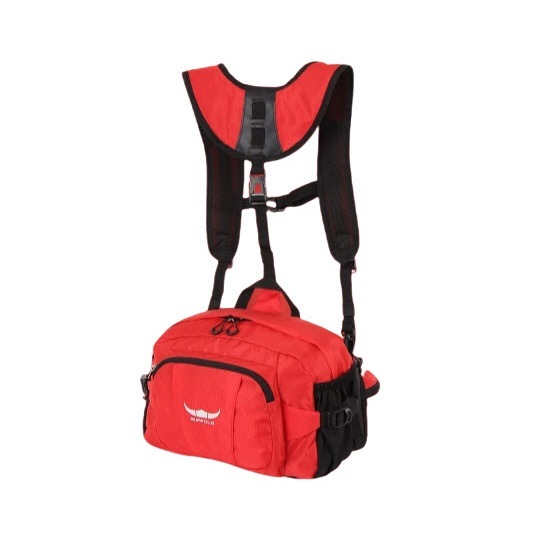 アウトドアクロスショルダーヒップサック（REDカラー/9L）