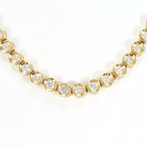 K18 18金 YG ネックレス ダイヤ 5.00 カード鑑別書 ジュエリー 中古