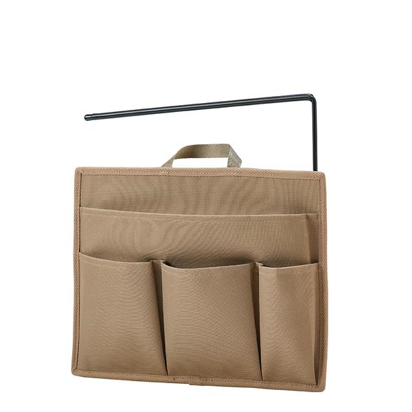 （まとめ買い）ハングオーガナイザー バッグインバッグ ヨコ型 ベージュ HOZ200ヘ- [x3]