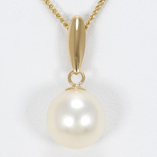 K18 18金 YG イエローゴールド ネックレス パール 約40cm ジュエリー 中古