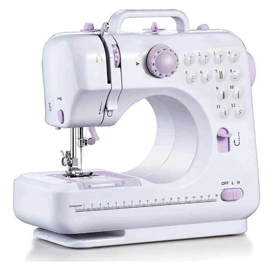 ミシン 家庭用ミシン 電子ミシン 12種類縫い目 返し縫い スレッド 裁縫セット付き 機能充実