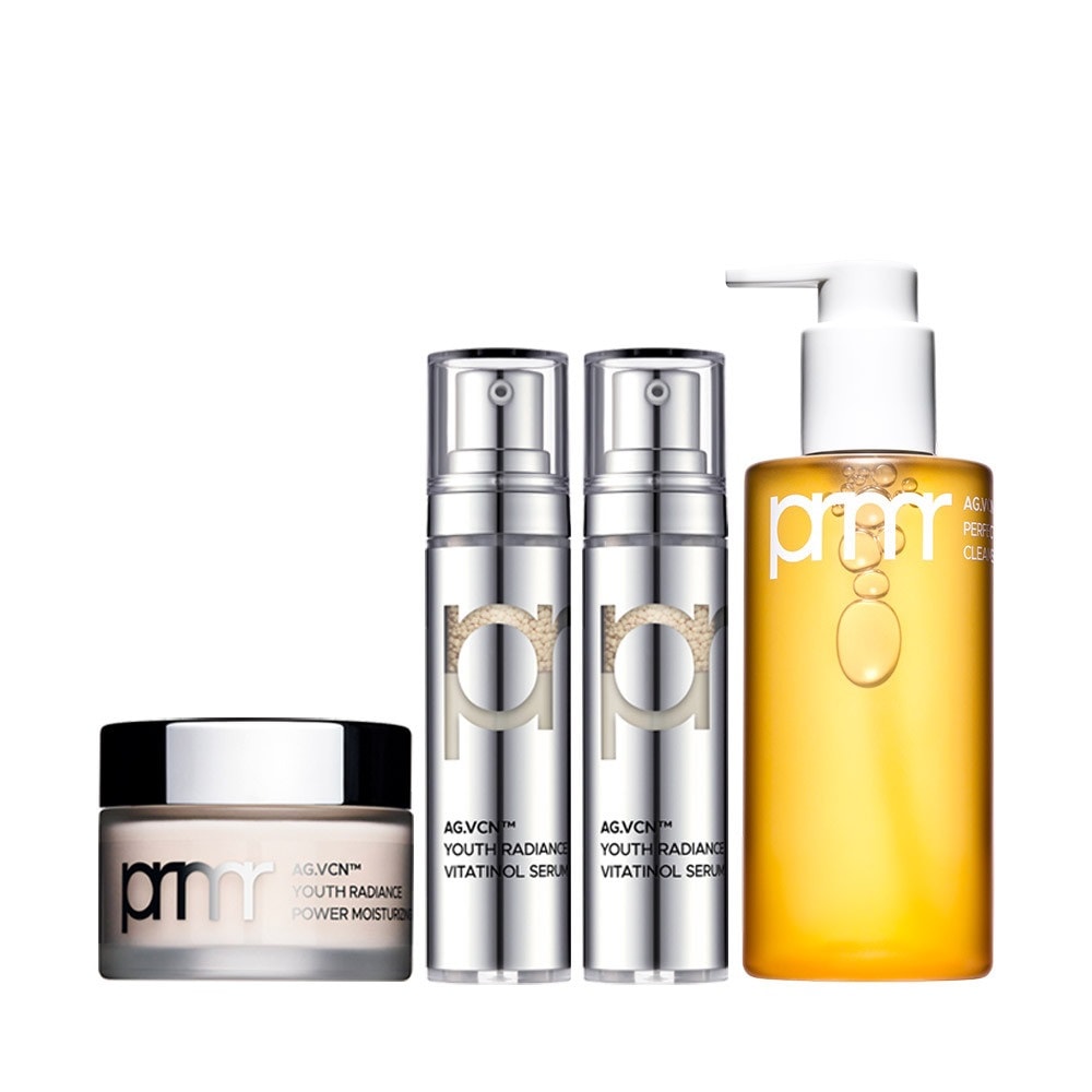 AG VCNユースラジアンスパワーモイスチャライジングクリーム50ml +パーフェクトオイルツーフォームクレンザー200ml +ビタチノールセラム15G 2ea 3種セット
