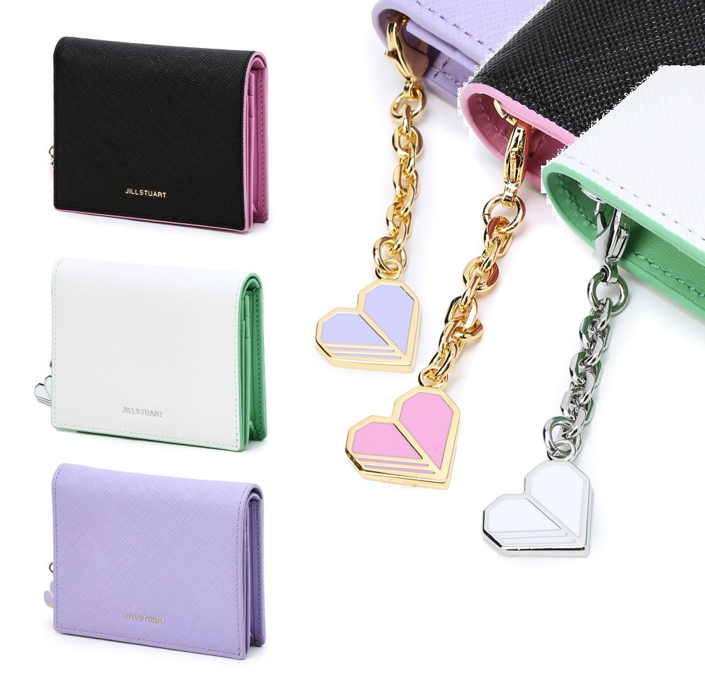 [23SS]Logo-embellished cowhide bi-fold wallet 3色 新商品 コイン財布 カード財布 革財布 牛革 韓国ファッション 韓国人気 贈り物 カップル 新学期 女