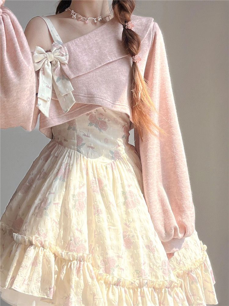 2025年新作店長おすすめ！ロリータドレス 新しい 高級感 甘くてかわいい ツーピースウエスト 痩身 サスペンダードレス ロリータドレス