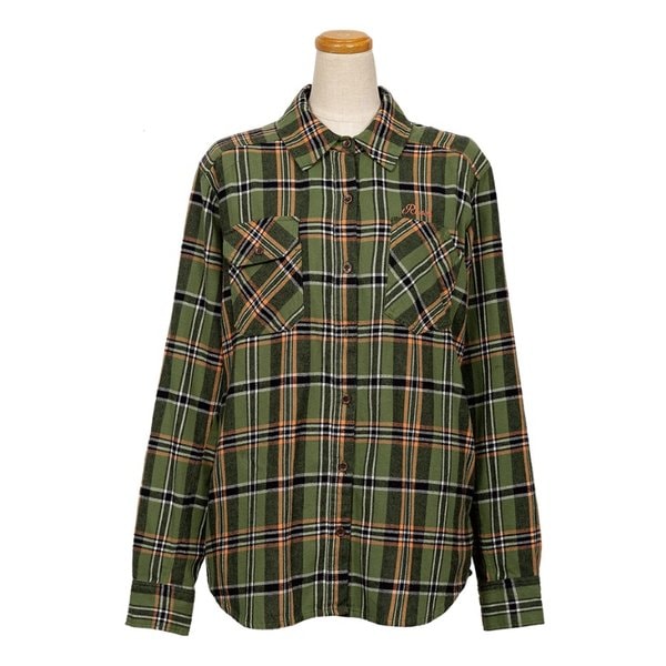 秋冬 ROJ1000 プロテクションフランネルシャツ レディース グリーン L+サイズ ROJ1000/GREEN/L+バイクウェア・プロテクター