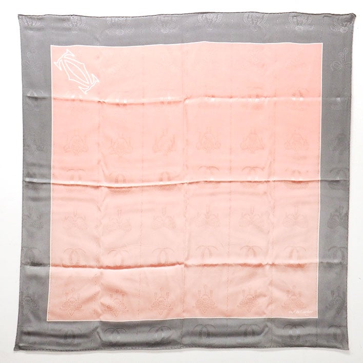 【新品同様】カルティエ マストドゥ ドゥーブルC パンテール 【レディーススカーフ】