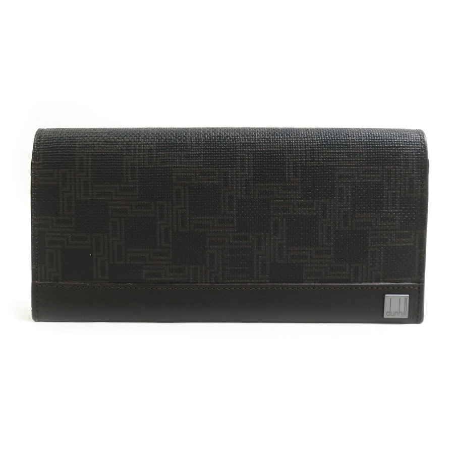 ダンヒル Dunhill 二つ折り長財布 レザー ブラウン メンズ 56210a