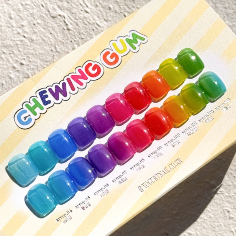 yogurt nail / Chewing Gum Syrup gel 10 set
