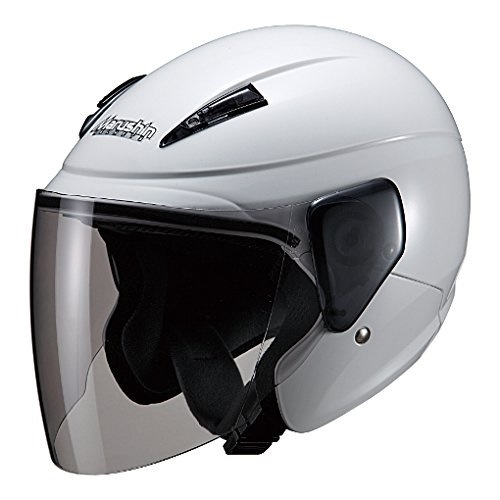 バイクヘルメット セミジェット ホワイト フリーサイズ 5760CM未満 M-520 WH