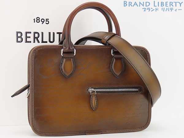 未使用ベルルッティカリグラフィUNJOURGULLIVER2WAYハンドバッグショルダーバッグヴェネチアレザー