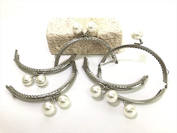 口金 がま口 12.5cm レース あめ玉 10色セット シルバー ハンドメイド リメイク バッグ