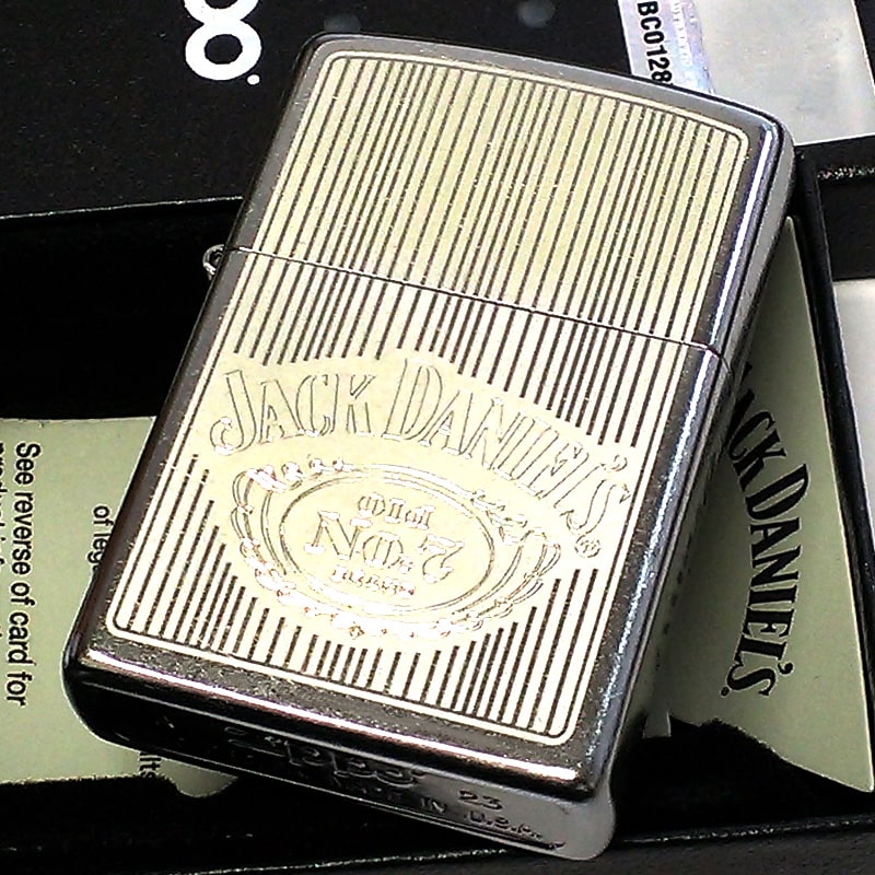 ZIPPOライター ジャックダニエル ジッポ おしゃれ シルバー お酒 Jack Daniels ストリートクローム ウイスキー バー かっこいい 大人 ギフト 渋い プレゼント メンズ