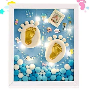 べびーフレーム 手形 足形 赤ちゃん ベビーアルバム フォトフレーム 出産祝い 記念品 無毒で安全3597