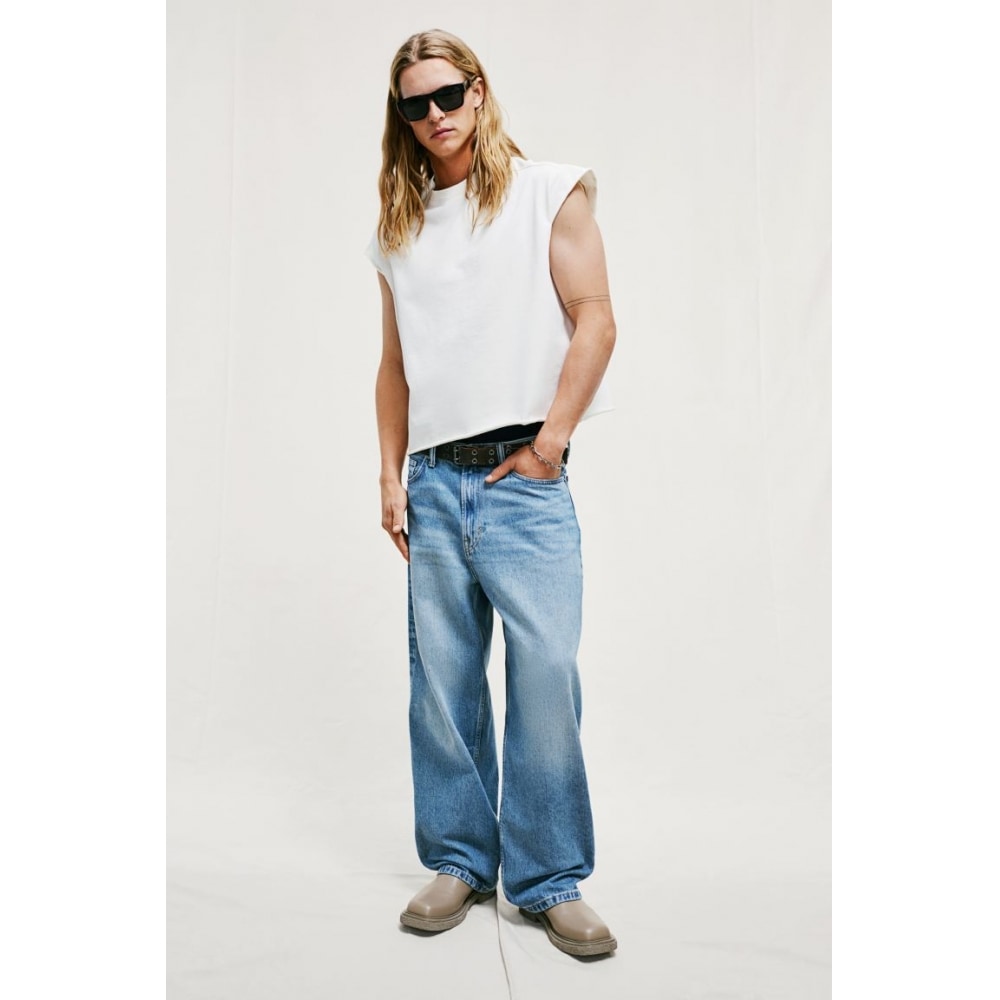 H&M バギージーンズデニムブルー