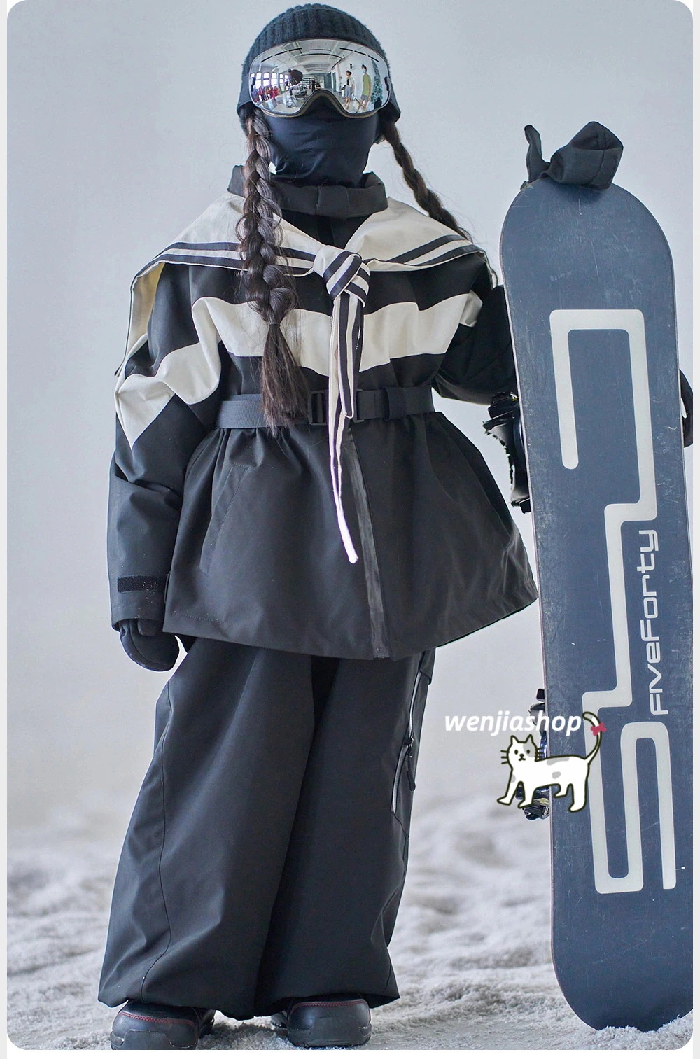 【3日出荷 品質保証】本日限りスノーボードウェア 2026 2026 上下セットキッズ 子供 男の子 女の子 ジャケット パンツ ズボン黒白 撥水 3L 韓国風 スノボウェア スノーウェア スキーウェ