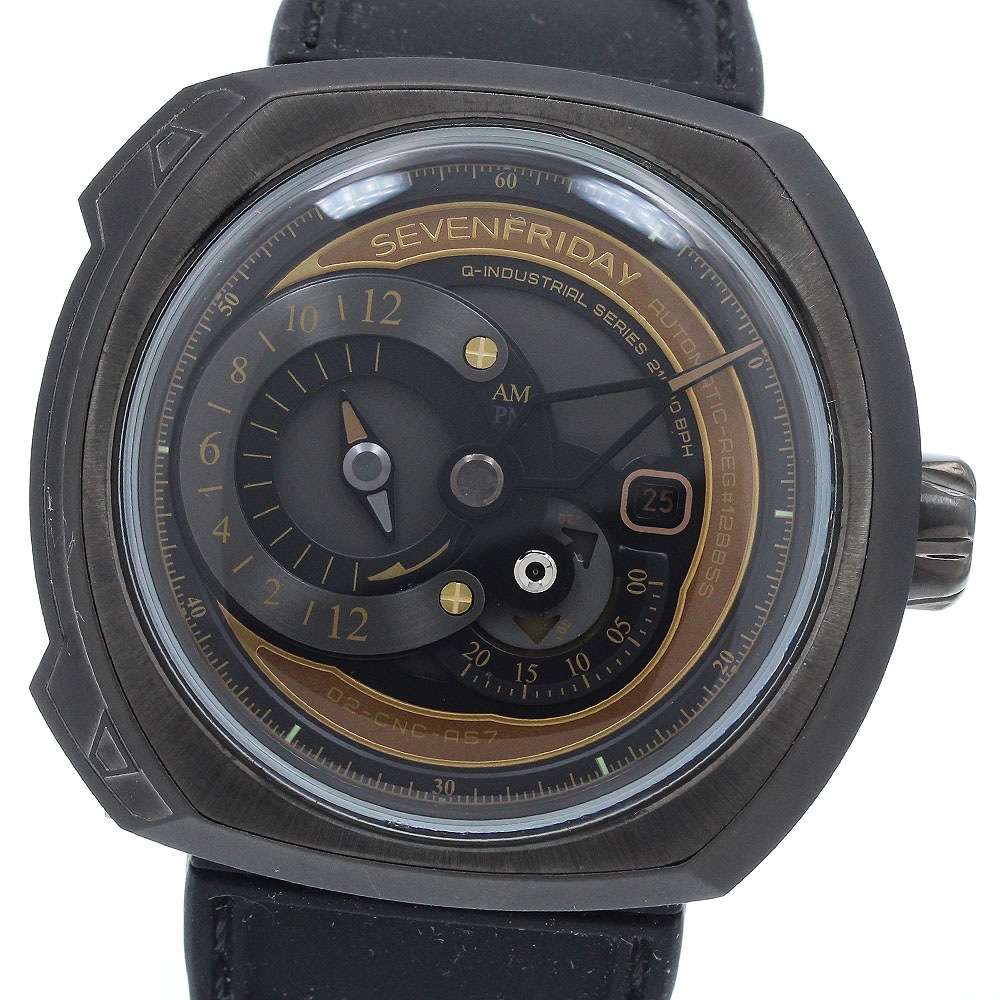 セブンフライデー SEVENFRIDAY Q2/03 レボリューション デイト 自動巻き メンズ 美品 内箱・保証書付き_933533【中古】