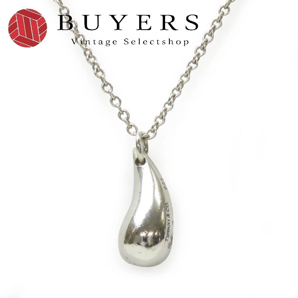 中古 ネックレス ティアドロップ シルバー925 約2.6g シルバー シルバー エルサペレッティ アクセサリー シンプル レディース 女性