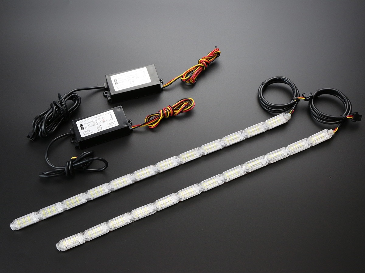 LED 375mm チューブ型 デイライト シーケンシャルウインカー機能 防水 貼り付け型 P-162