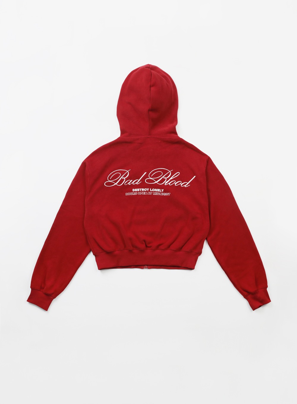 【BADBLOOD】[UNISEX] CLASSIC LOGO HOOD ZIP UP : RED