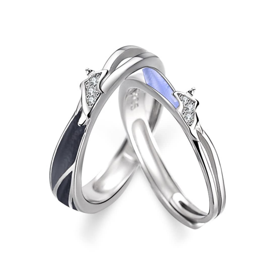 [Rockyu] ペアリング フリーサイズ シルバー925 指輪 ユニコーン カップル風 ペアリング 2個セット 金属アレルギー対応 純銀製指輪 結婚指輪 婚約指輪 おしゃれ (ユニコーン) 4,755円