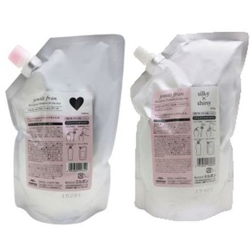 ジェミールフラン シャンプー ハート H 1000ML + トリートメント シルキーシャイニー 1000G 詰替用セット ハイドレーティング