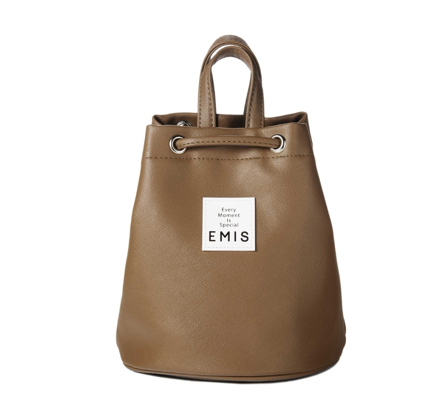 韓国で人気のバックパックLEATHER BACK PACK-BROWN