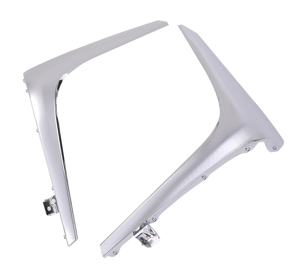 三菱 ふそう 2トン 新型 20 キャンター 標準 ワイド メッキ ヘッドライト アンダー パネル 左右 セット 交換式 ロア コーナー 社外品 カスタム パーツ