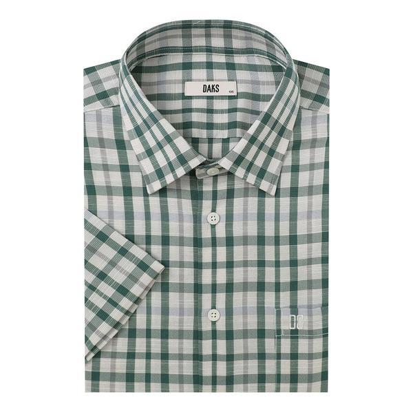 26年SSモ混紡ハウスチェック夏半袖レギュラーフィットカジュアルシャツ DMS1SHCS141B1