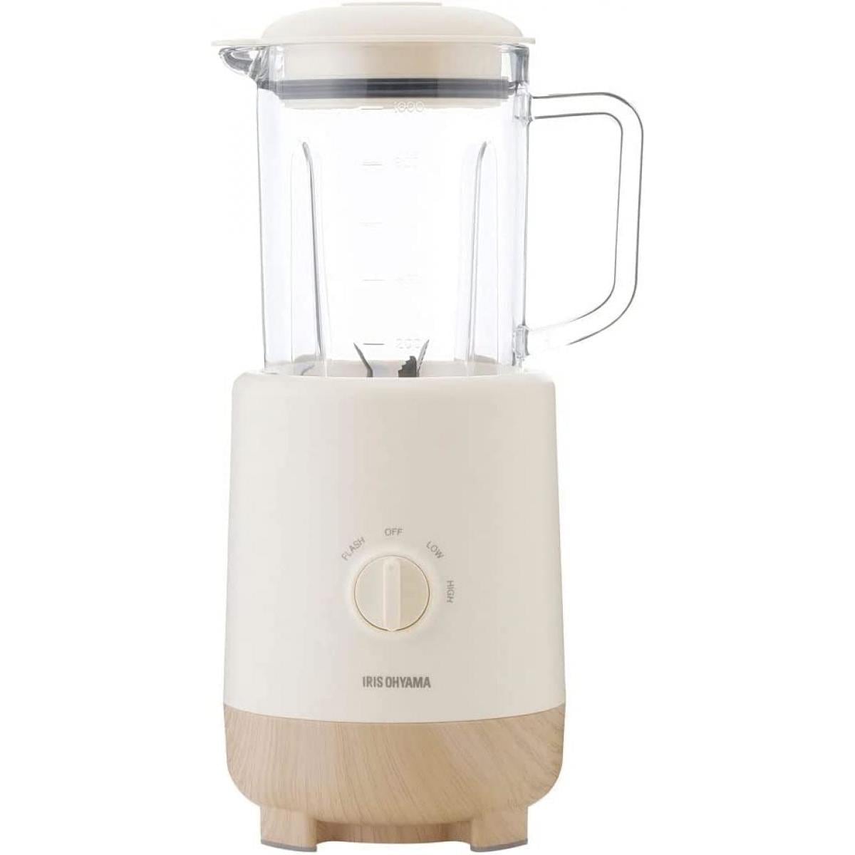 アイリスオーヤマ ミキサー IJM-S101-C アイボリー 1000ml 氷OK ブラックチタンコート パワフル 6枚刃